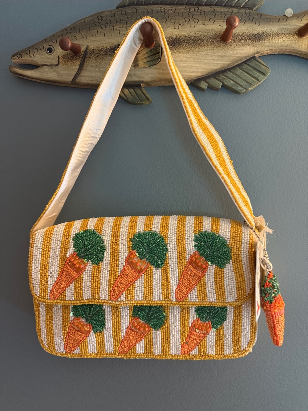 Beaded bag carrots viral TJ Maxx purse New